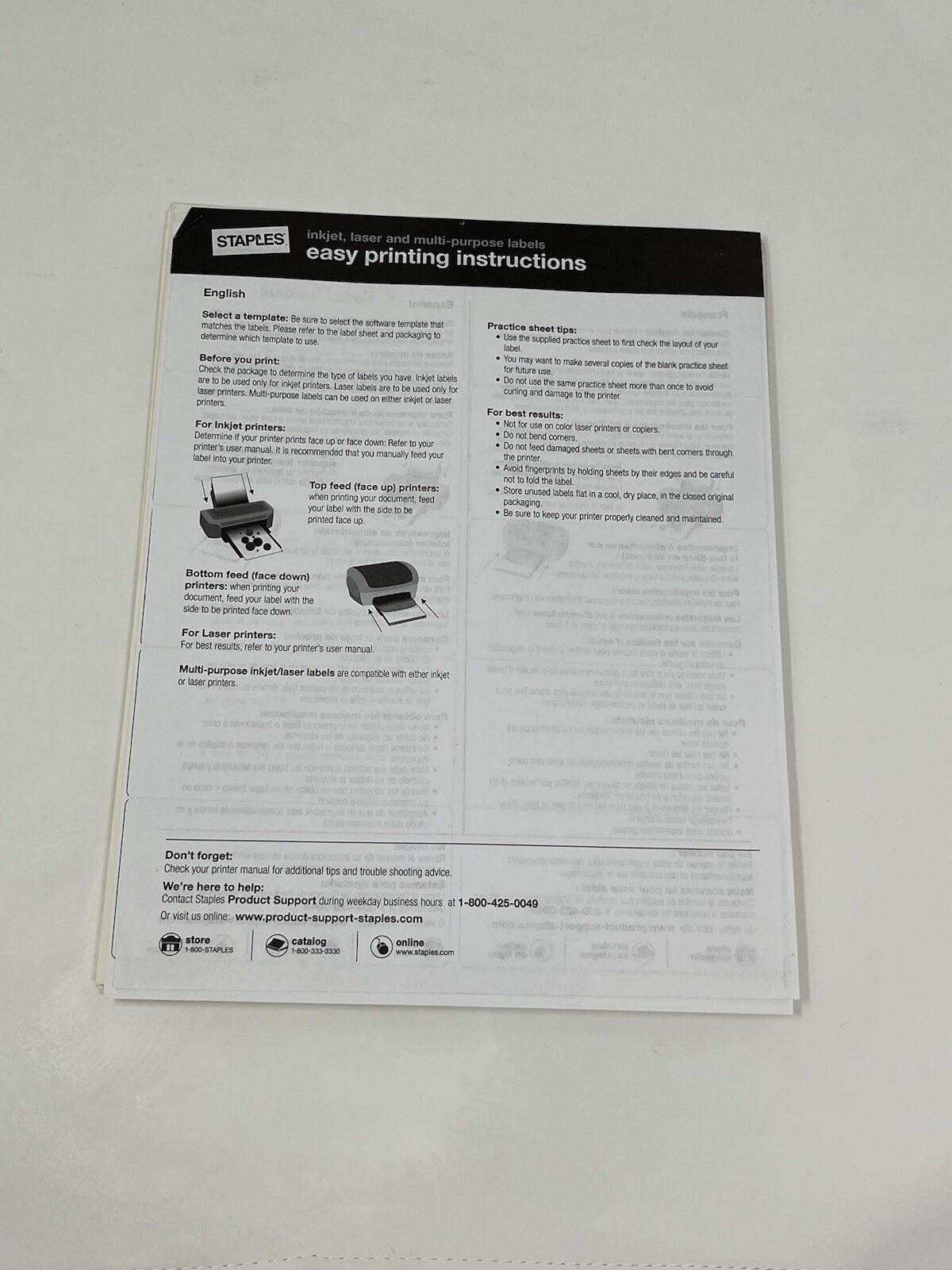 2 x 4 1/8 Inches shipping label 42 sheets, 420 labels ( Open Box)