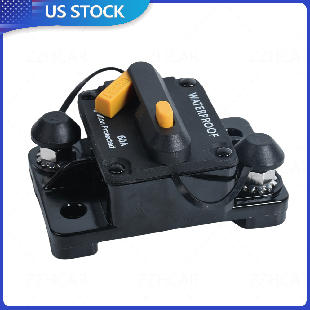 30A-300A Amp Waterproof Circuit Breaker Auto/Marine/Solar 12-48V DC Manual Reset