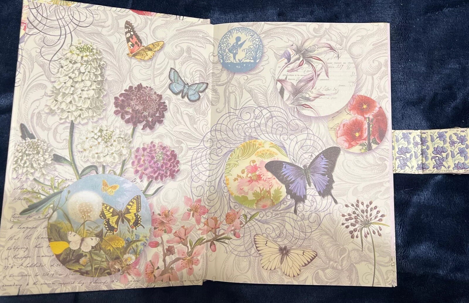 Punch Studio Journal Butterfly Dream w/ Jewel Brooch Closure 93753