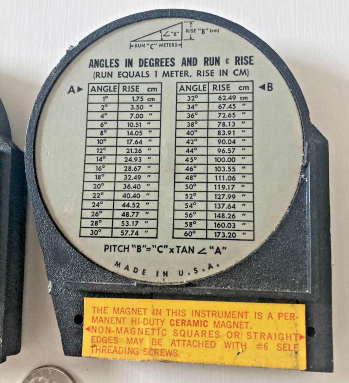 Lot 2 PRO ANGLE LOCATOR FINDER MAGNETIC BASE LEVEL CONSTRUCTION 0 – 90 DEGREES