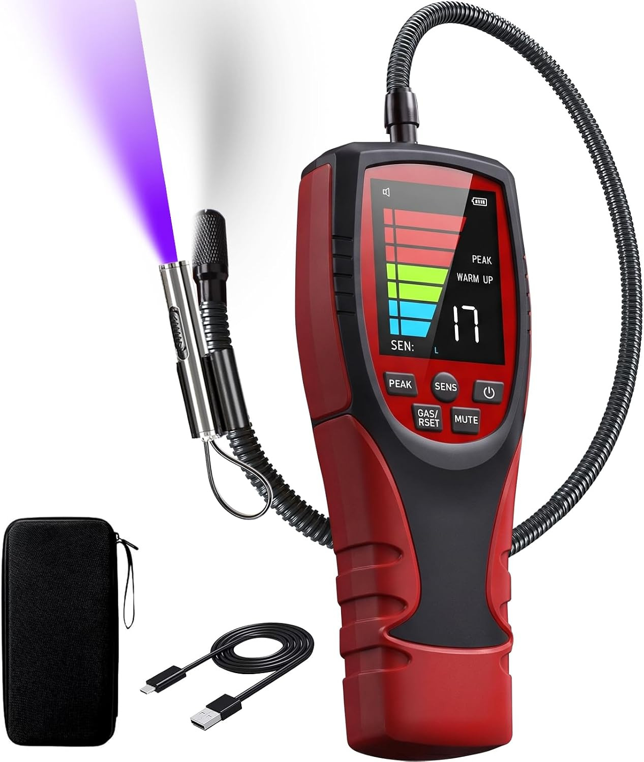 Refrigerant Leak Detector HVAC, ALD-200PRO 3-In-1 Professional Freon Leak Detec