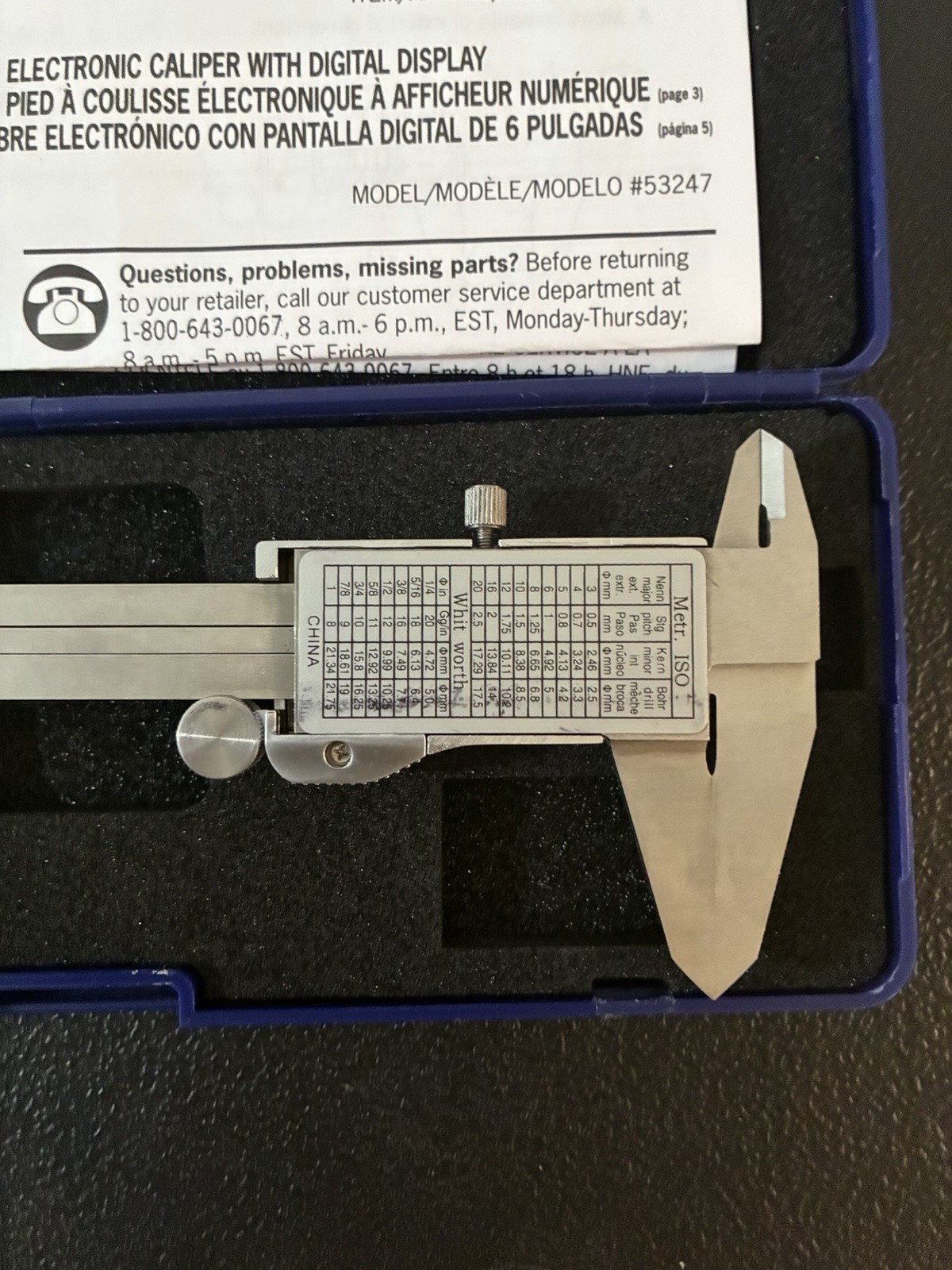 Kobalt 6 in Digital Caliper 0.0005 in Resolution Electronic Display MPN 53247