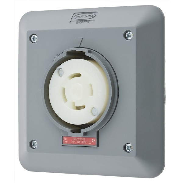 Hubbell Wiring Device-Kellems Hbl2730sr2 Locking Receptacle, L16-30R, 30 A,