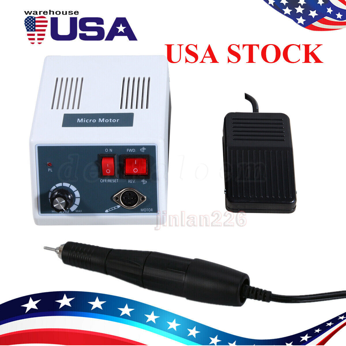 Dental Lab Marathon Electric Micromotor Polishing Unit & 35K rpm Motor Handpiece