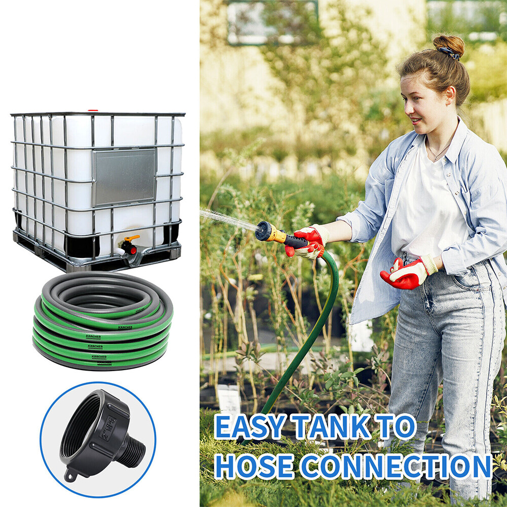 275 330 Gallon IBC Tote Adapter Garden Hose 2 NPT (NPS) Fine Thread To 3/4 Male