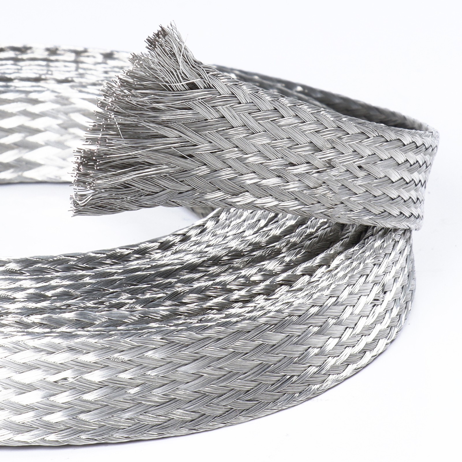 Tinned Copper Braid Ground Strap Metal Cable Wrap Sleeve Mesh Wire Shielding Lot