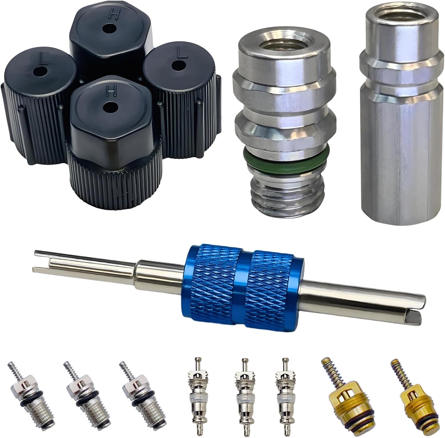 Air Conditioning Valve Core Kit | A/C R12 R134a Teflon Seal Refrigeration Air Co