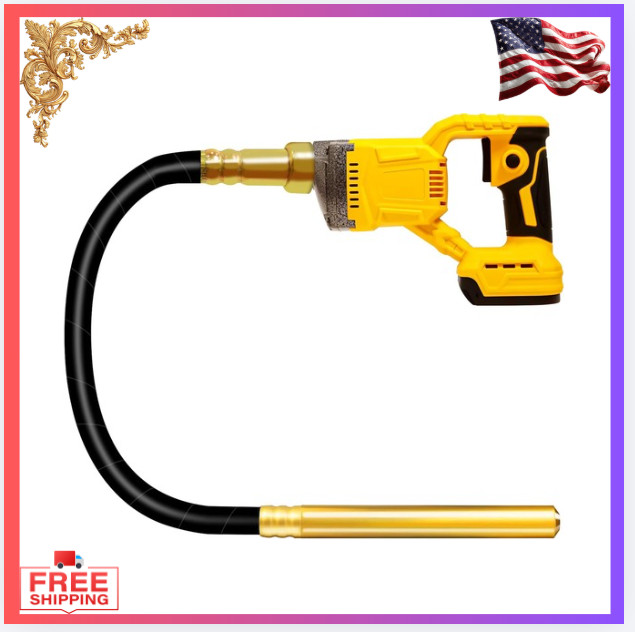 New Cordless Concrete Vibrator for DeWalt 20V 800W 3.6ft Shaft Tool Only