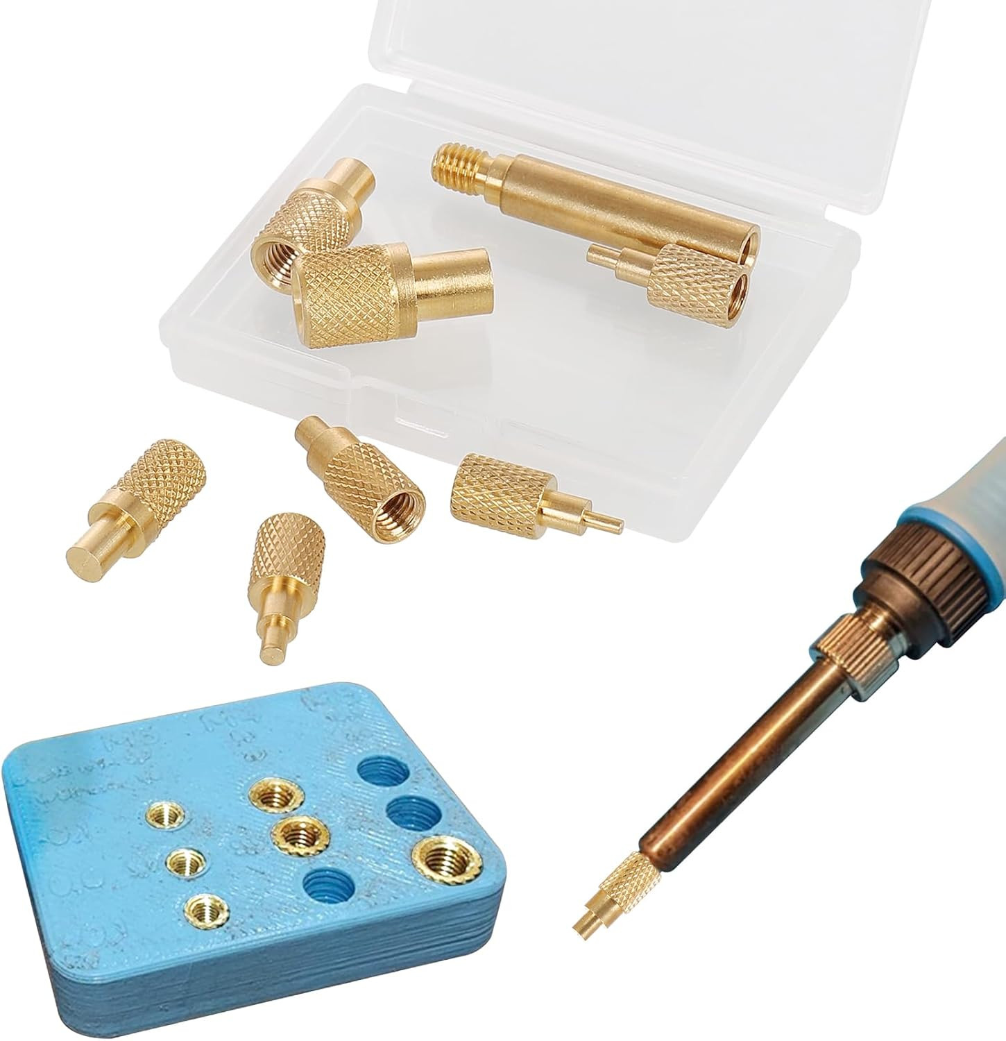 8Pcs Heat-set Insert Tips Compatible with T18 ST 900M FX888D FX600 WLC100 Solder