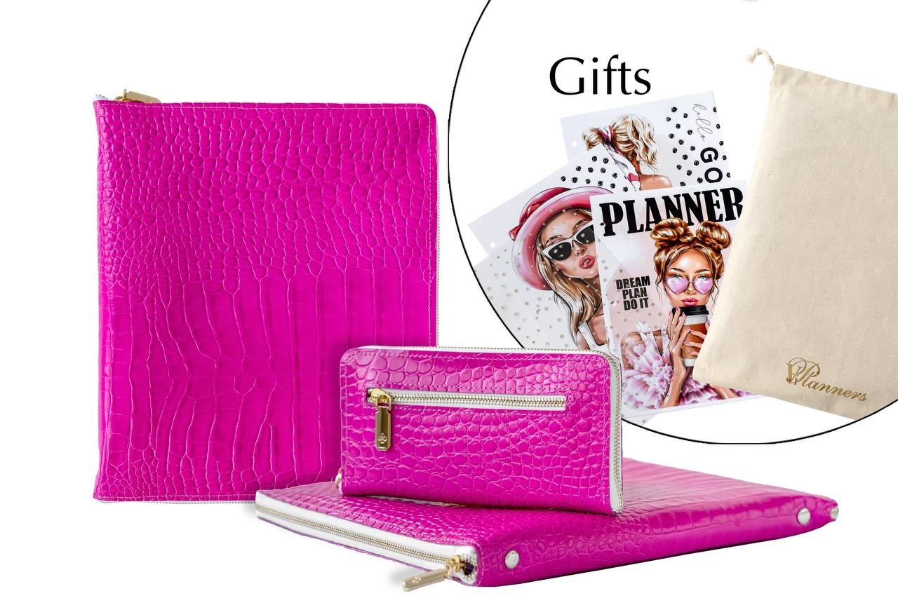 Padfolio A4.Pink Portfolio A4. Leather A4 organizer. Leather A4 notebook.