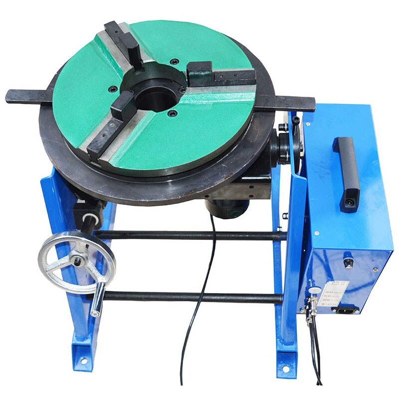 30KG Turntable Welding Positioner with 200mm Chuck 0-90° Welding Bench Tables