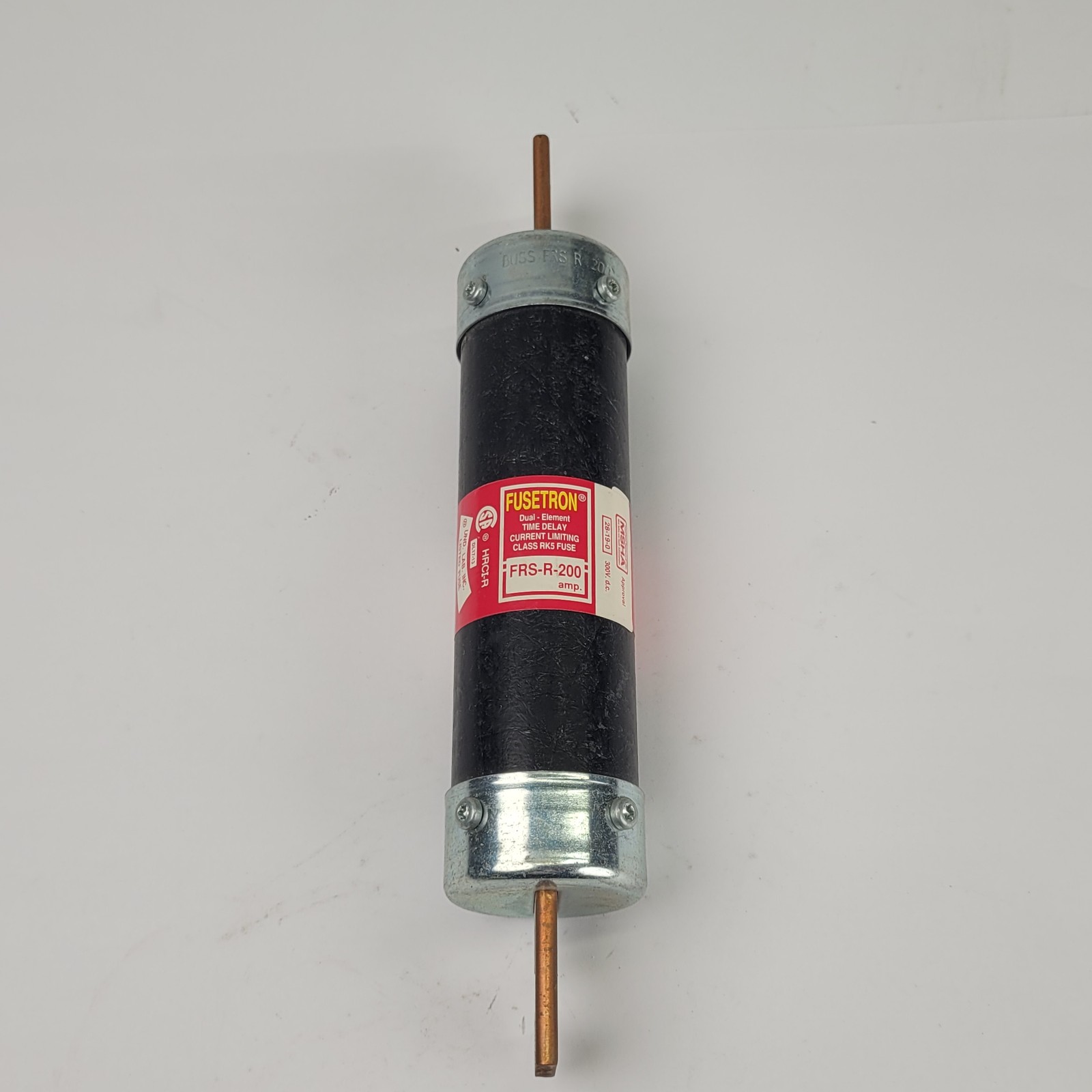 Bussmann FUSETRON FRS-R-200 200A Dual-Element Time-Delay Fuse, Long Body, 600V