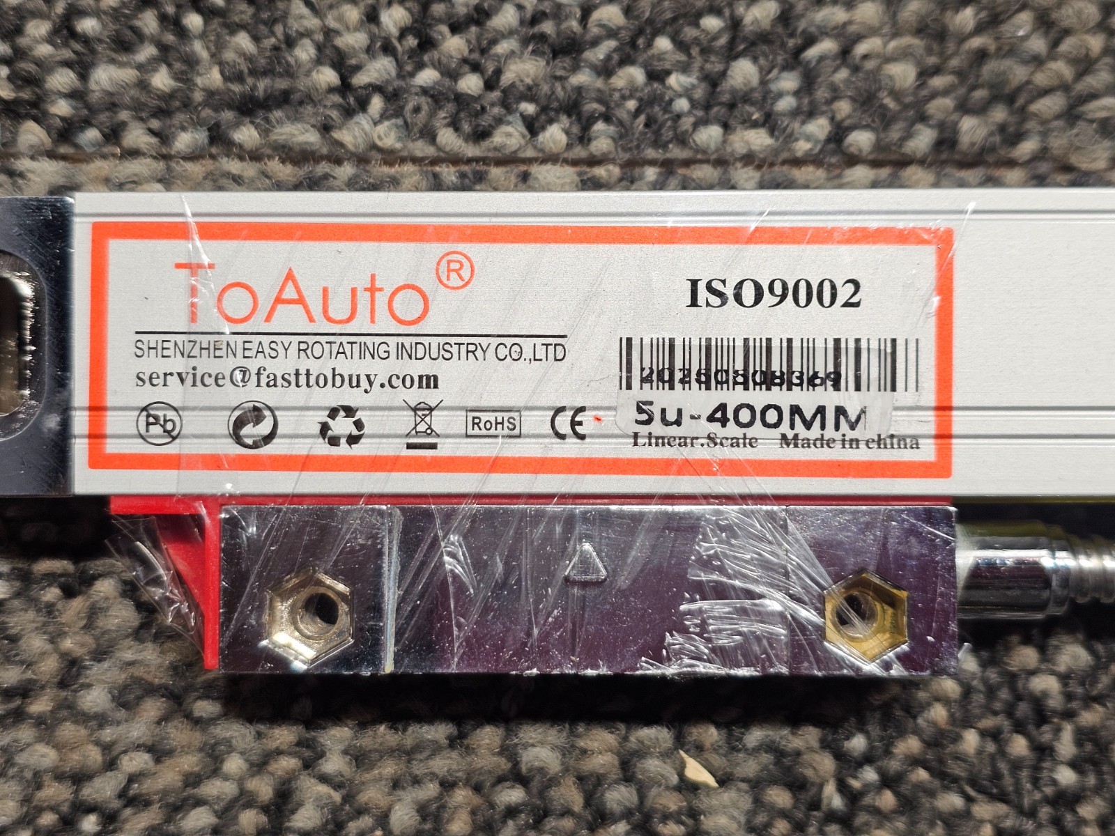 TOAUTO ISO9002 Digital Readout DRO Glass 400mm Linear Scale for CNC Milling