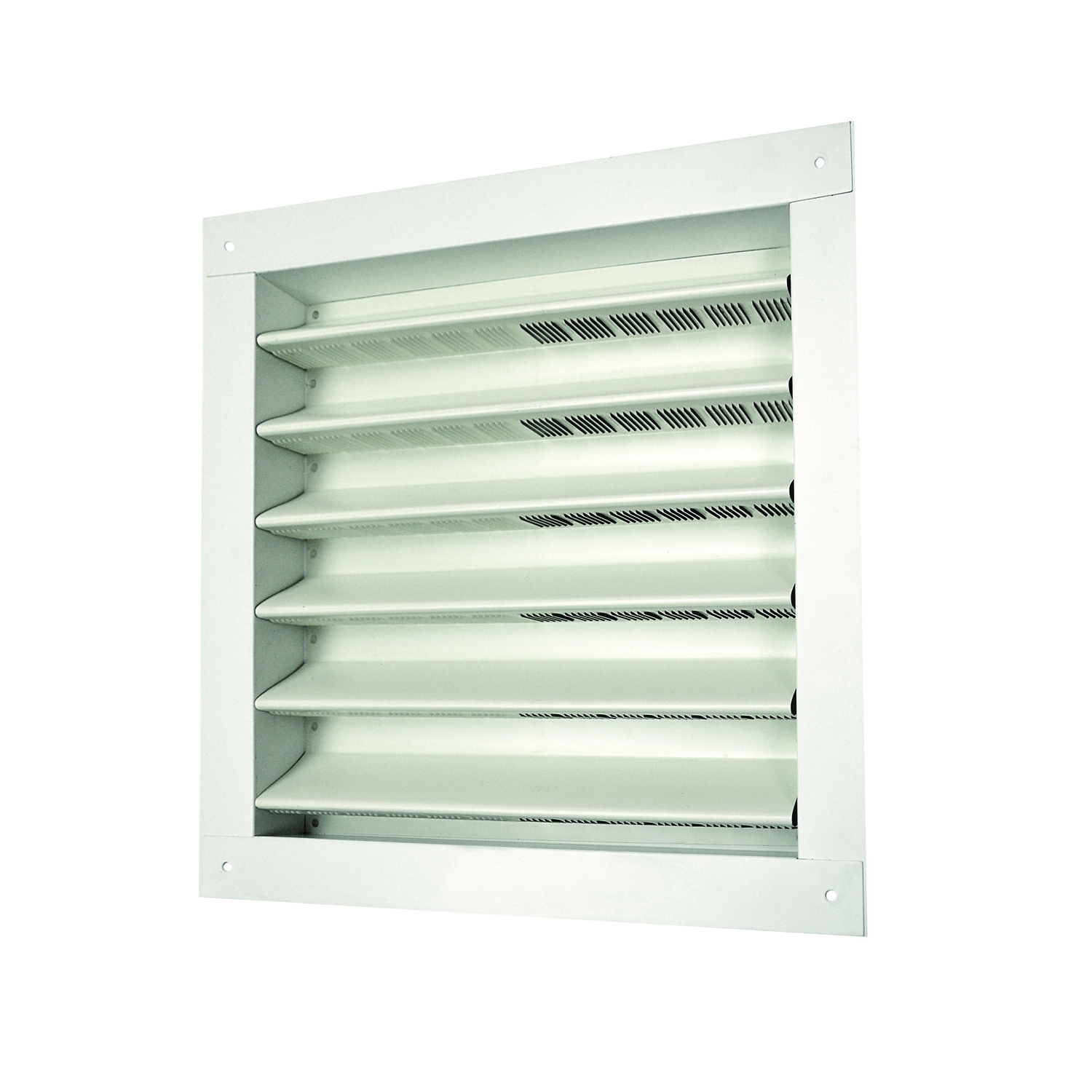Master Flow DA1212W White Aluminum Wall Mount Square Static Vent 12 x 12 in.