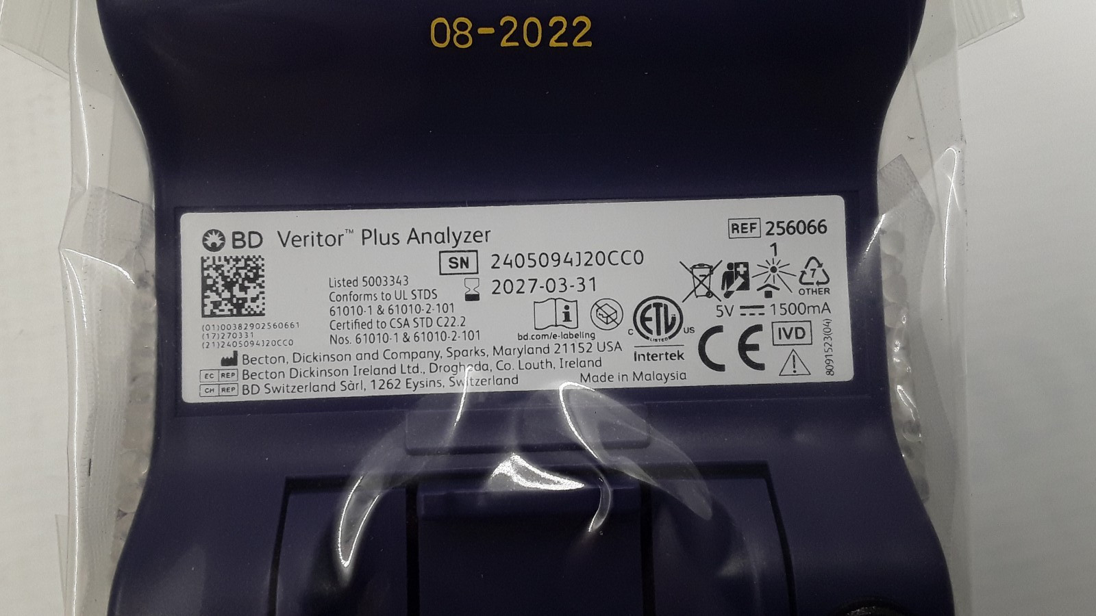 BD Veritor Plus REF 256066 EXP 2027