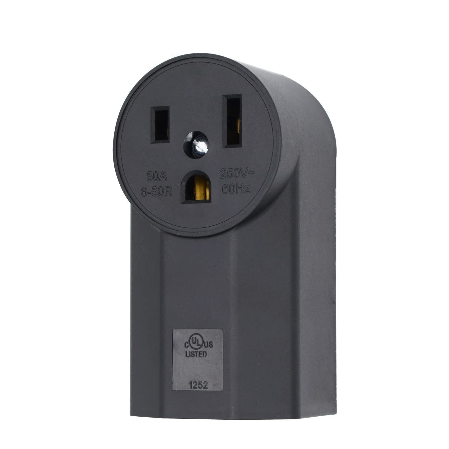 NEMA 6-50R Receptacle 50A 2-Pole 3-Wire Surface Mount Power Receptacle，250V
