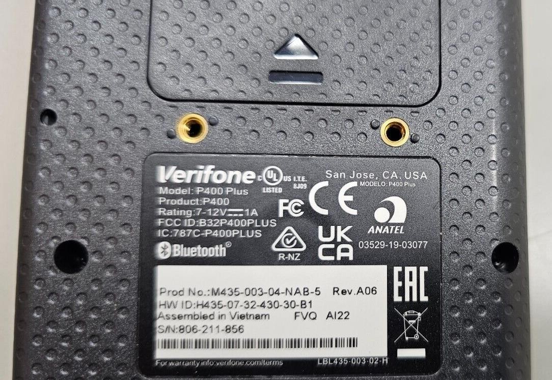 Verifone Engage P400 Plus Pinpad M435-003-04-NAB-5, Magnetic, Smart, NFC Reader