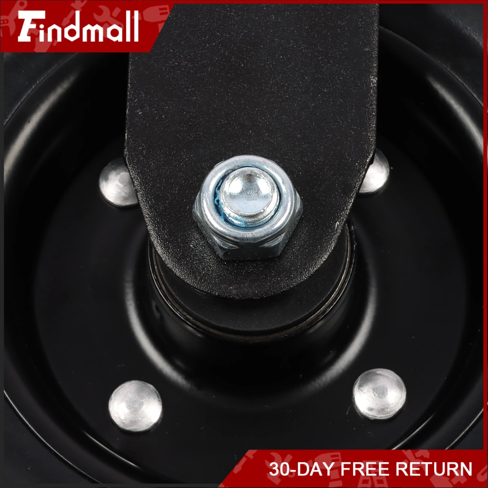 Findmall 2 Pcs Heavy Duty 8″ Gate Wheel For Metal Tube Gate 400Lbs Rubber Wheel