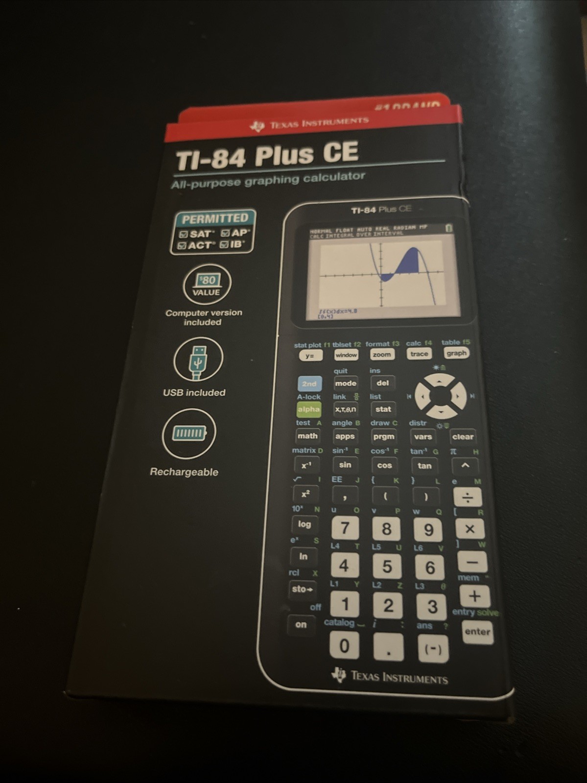 Texas Instruments TI-84 Plus CE Color Graphing Calculator, Black