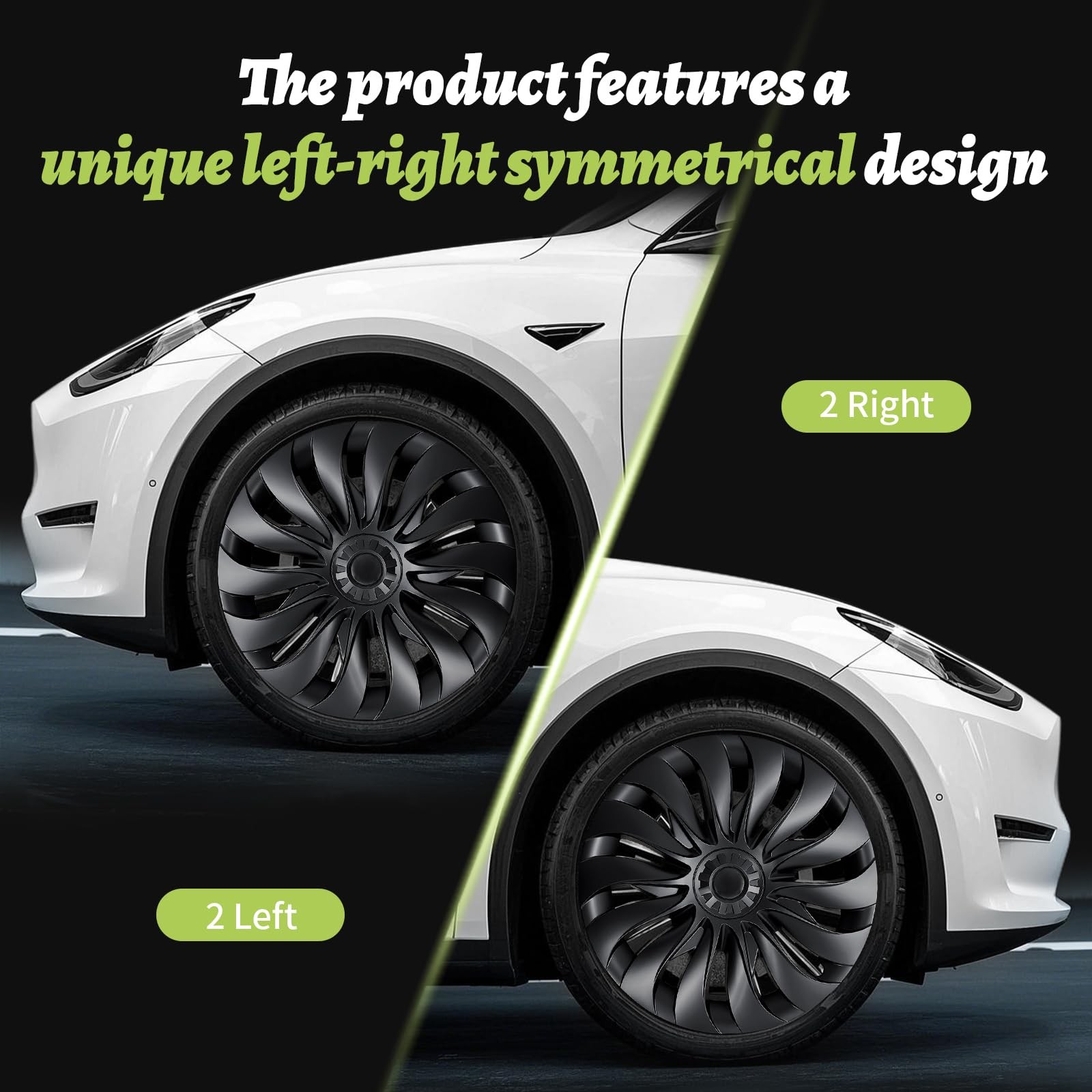 18 Inch Left Wheel Cover Hubcap For Model 3 Highland 2023 2025 Storm Style ABS