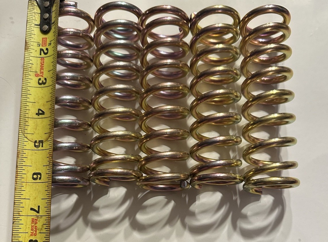 Compression Springs 6” X 1 3/4”. Lot Of 10 Steel Zinc Coated
