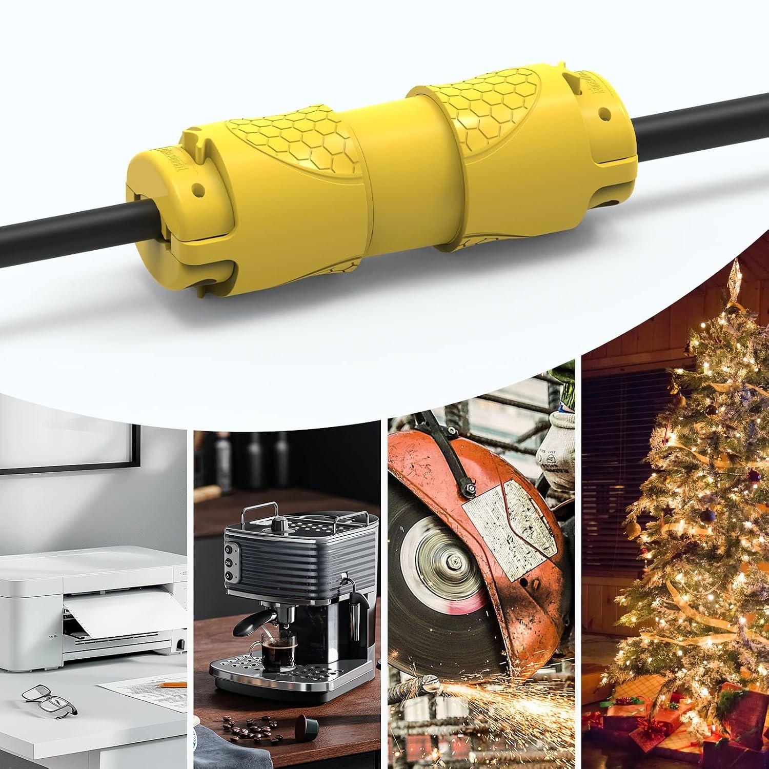 Electrical Replacement Plug & Connector Set, Extension Cord Ends Male