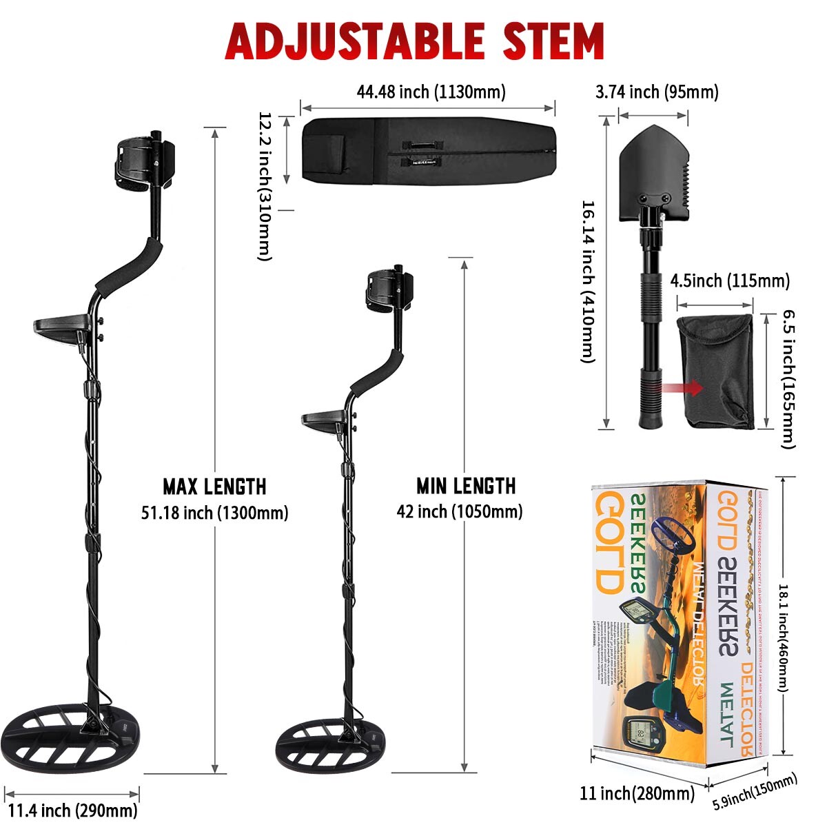 Replace For Teknetics T2 Limited Edition Metal Detector|11″ Searchcoils Included
