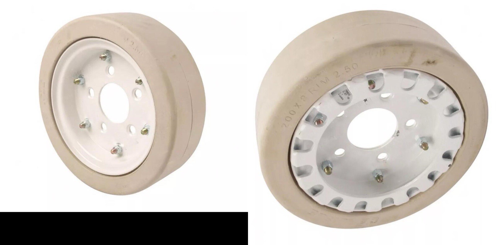 (1Front/1Rear) Skyjack 108020/108022,NM SMOOTH,MOULD ON TIRE(200×8)SJIII3219