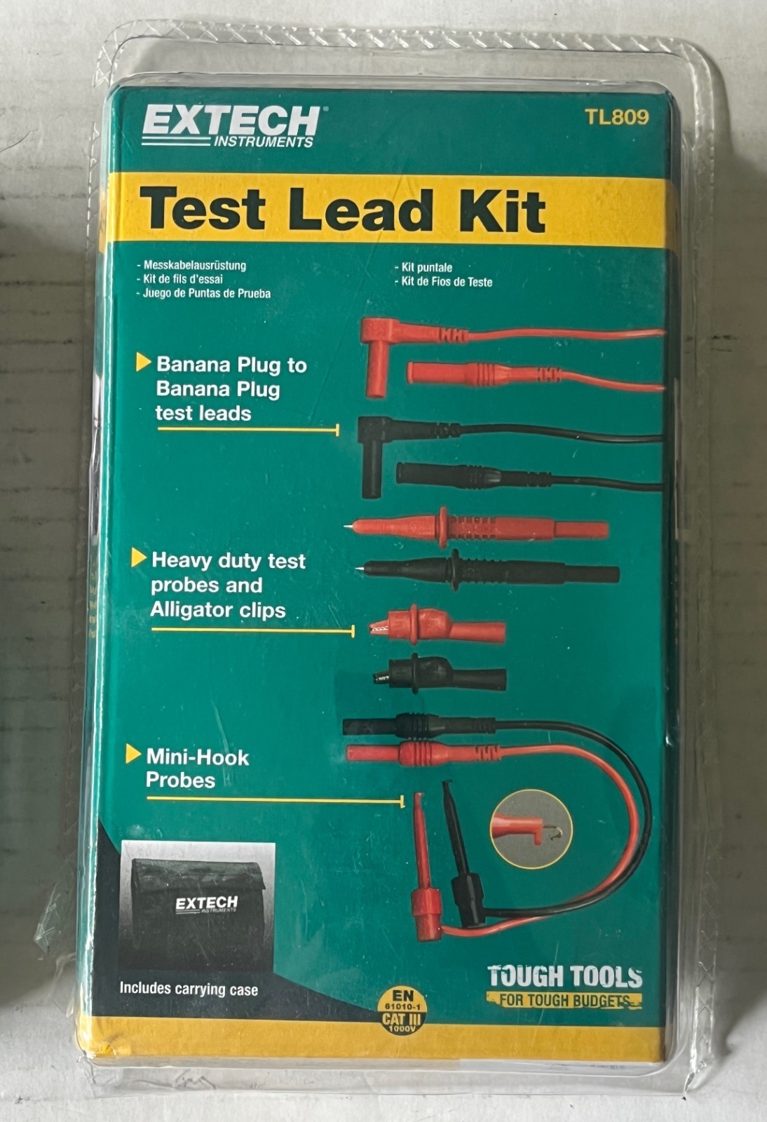Extech 430 True RMS Digital Multimeter w/TL809 Test Lead Set in 2 Soft Cases