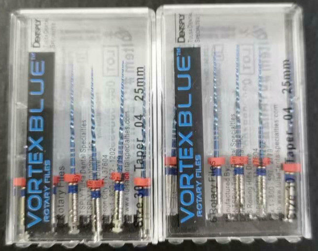 Dentsply Tulsa Dental Vortex Blue.04 Taper rotary files 21mm/25mm 6/pk all sizes