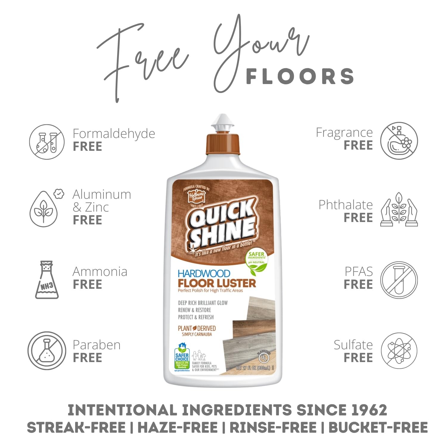 Quick Shine Hardwood Floor Luster-Polish 27oz | 27 Fl Oz (Pack of 1)