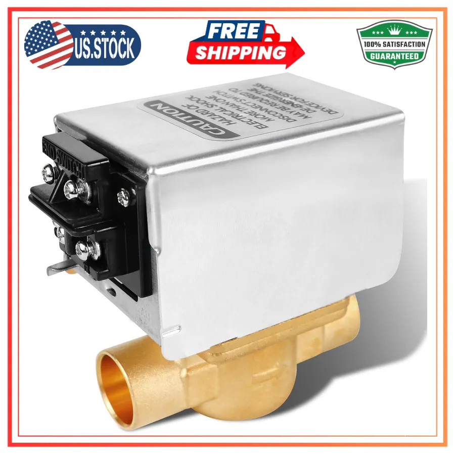 Honeywell V8043F1036 Zone Valve 24V 4-Wire 3/4 Sweat Normally Closed Actuator