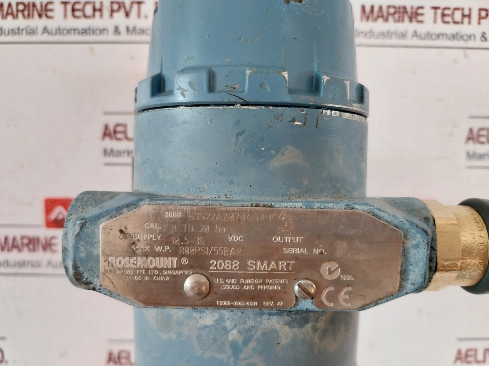 Rosemount 2088 Smart Pressure Transmitter 800Psi/55Bar 03031-0332-0003