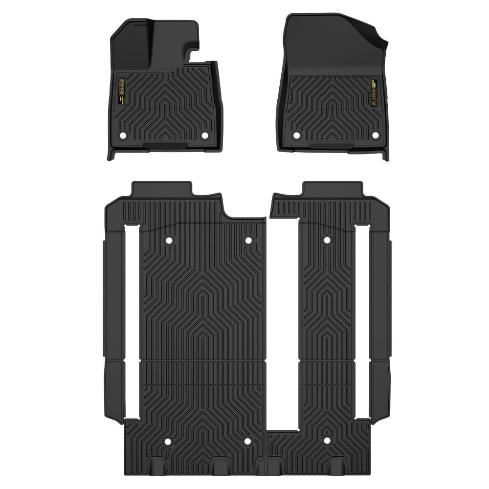 TPE Floor & Cargo Mats for Toyota Sienna 2021-2025 8Seat All Weather 1st 2nd 3rd