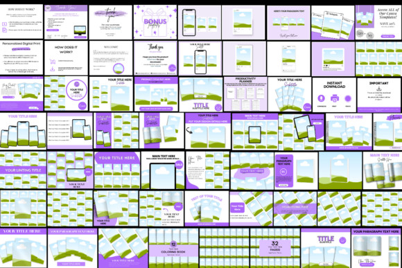 135 Etsy Mockups Canva Template | Editable Product Mockup Bundle 777