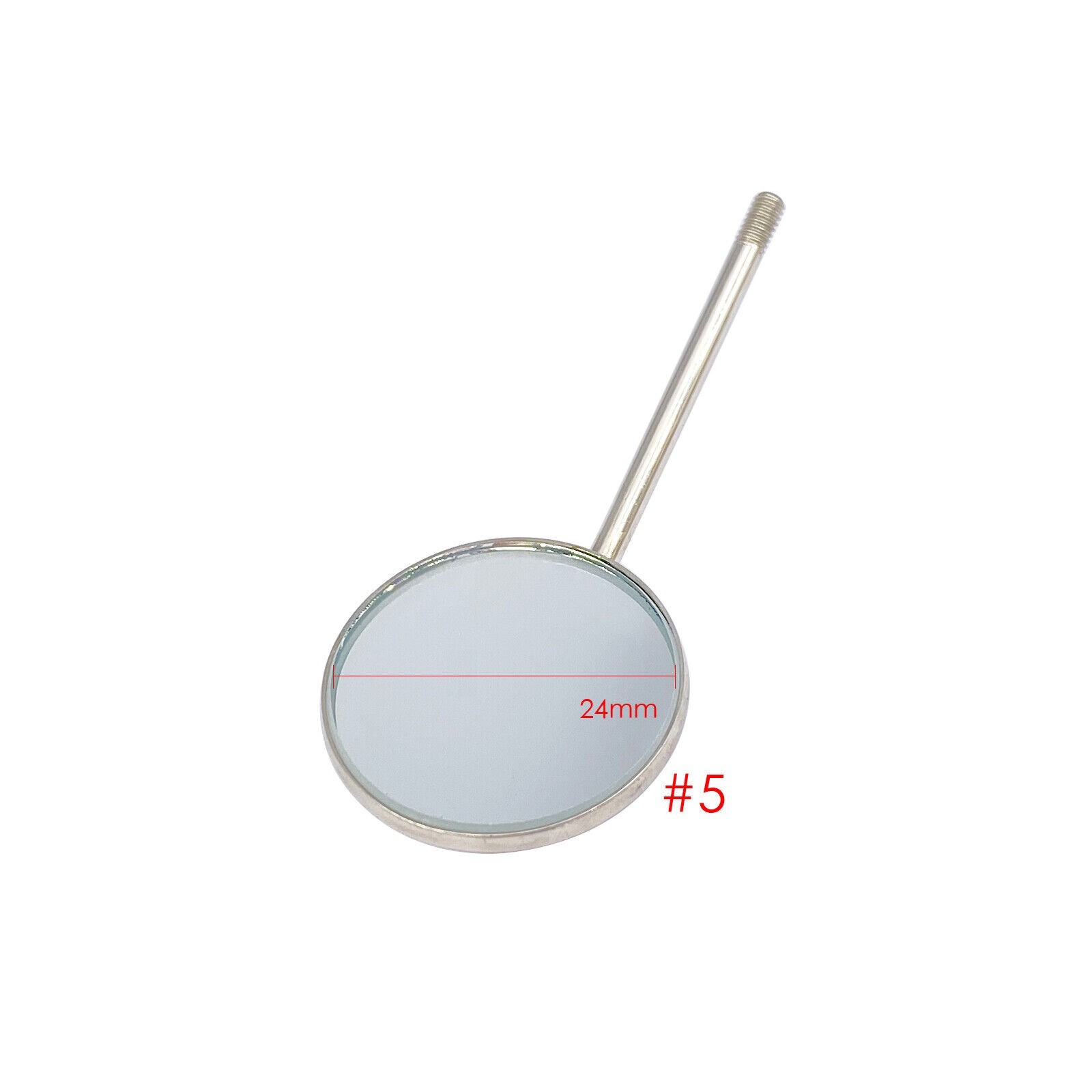 Dental Premium 12 x Mouth Mirror Heads Simple Stem #5 Plain Espejo de boca plano