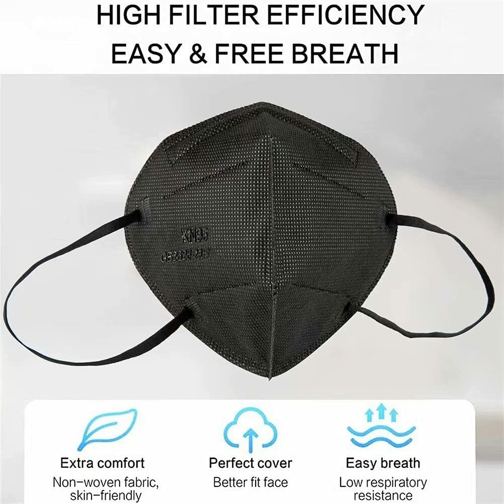 10/50/100 Pcs Black KN95 Protective 5 Layer Face Mask Disposable K N95 Marks