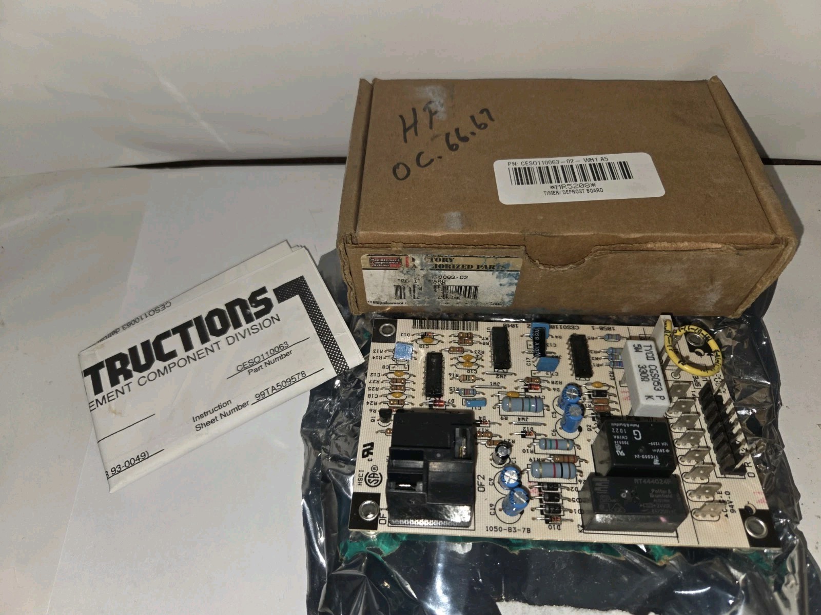 NEW GENUINE CARRIER CESO110063-02 TIMER / DEFROST BOARD