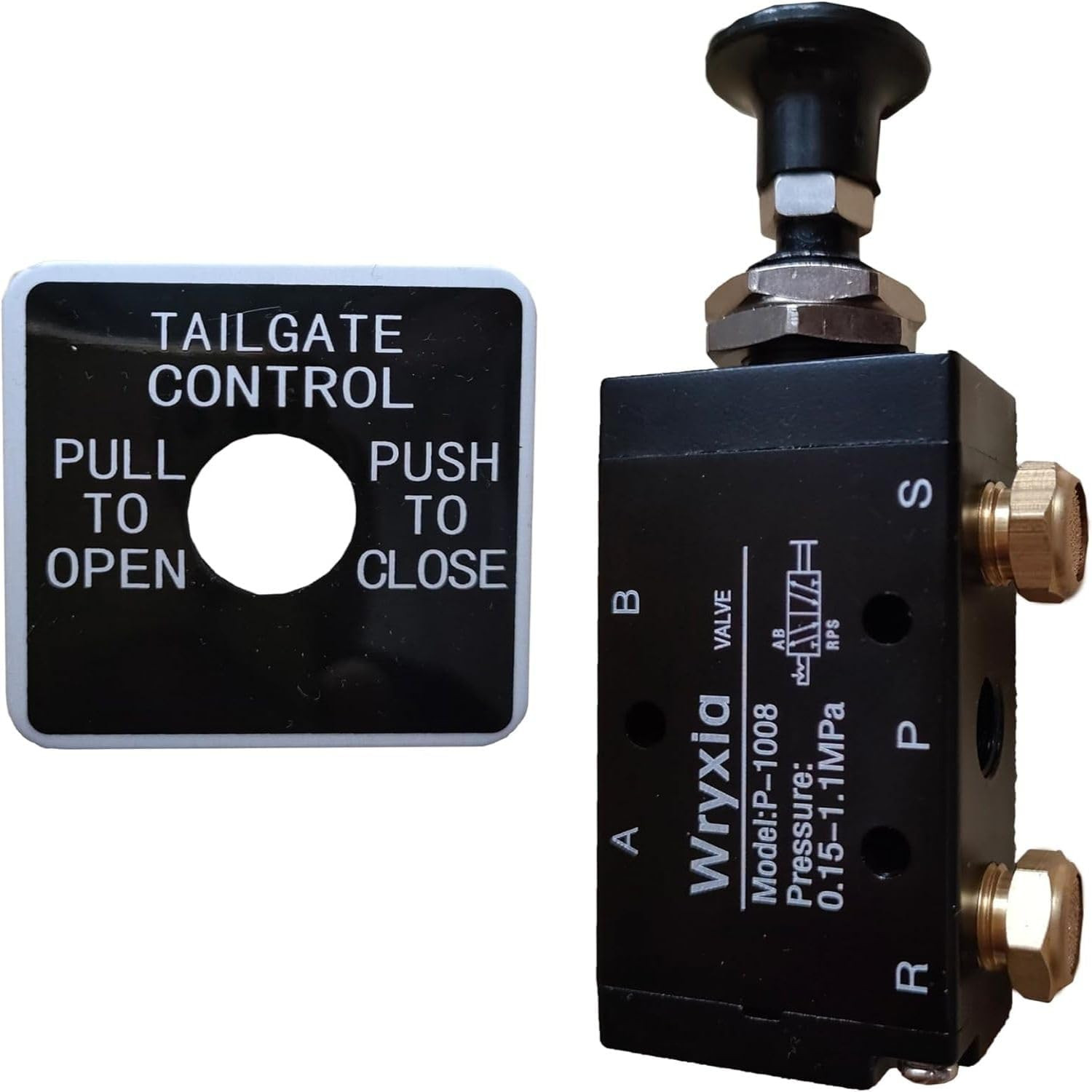 Air Valve Push-Pull 4 Way 2 Position Manual Dump Truck Tailgate Valve BAV010