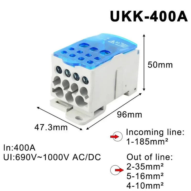 Junction Box 125A-500A DIN Outdoor Power Distribution Cable Connectors UKK80A