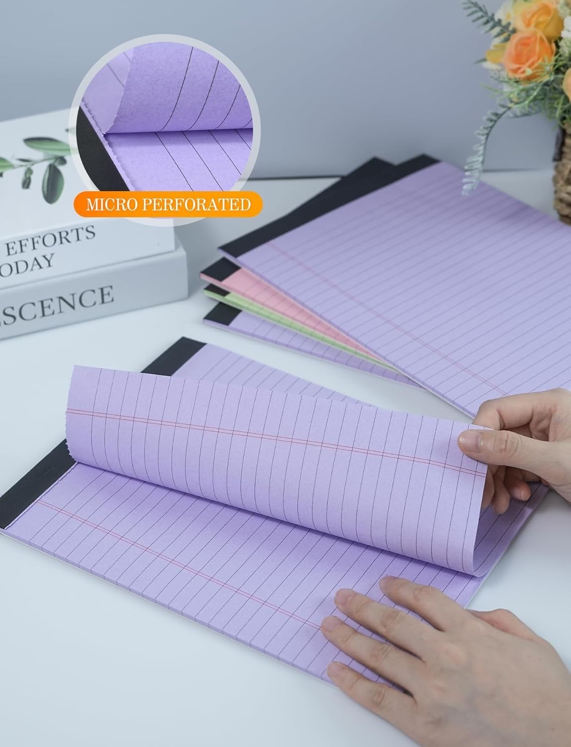 Colored Legal Pads 8.5 x 11, 6 Pack Writing Pads 8.5 x 11, Note Pads 8.5×11 C…
