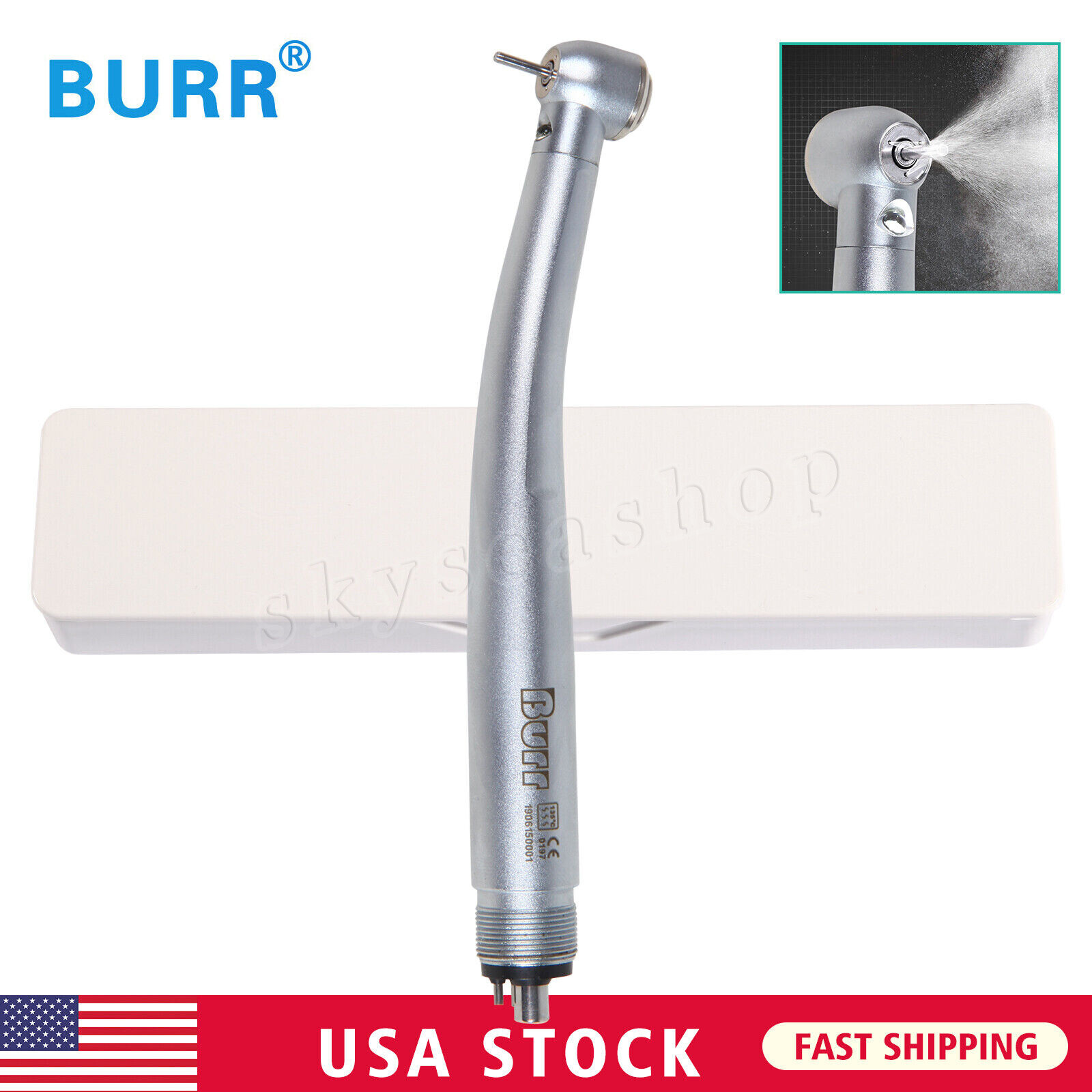 Pieza de mano LED turbina alta velocidad fibra óptica dental for NSK 4 Holes M4
