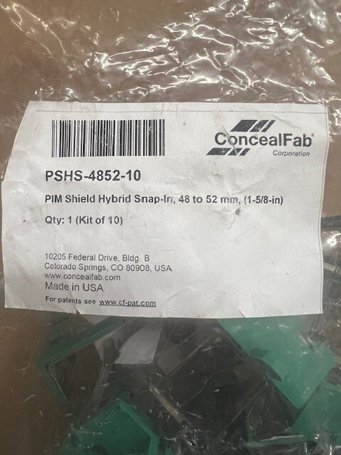 PSHS-4852-10 – ConcealFab PIM Shield Hybrid Snap-In 48-52mm 1-5/8-in (Kit of 10)