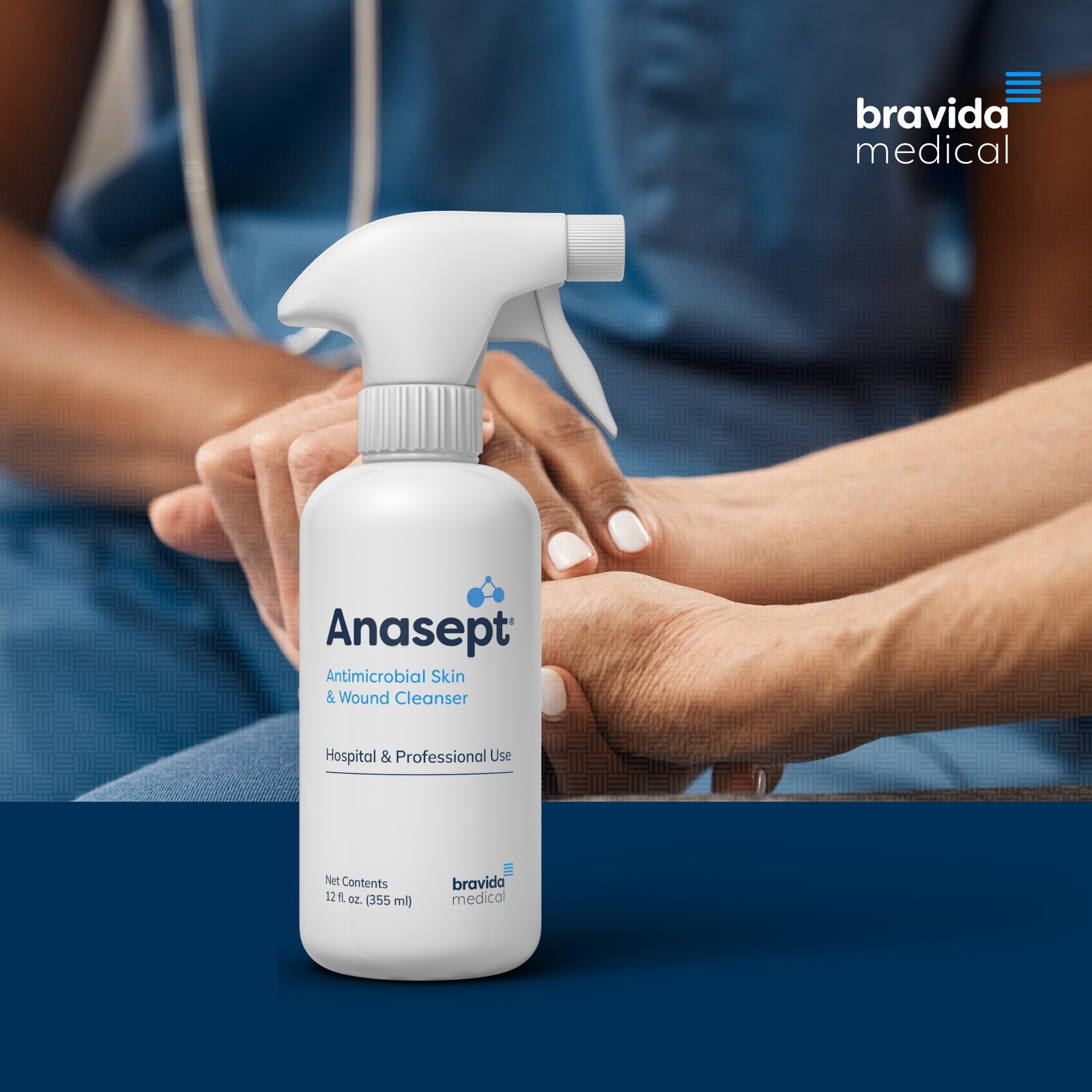Anasept Skin and Wound Cleanser, 12 oz. Bottle with Trigger Sprayer, Wound