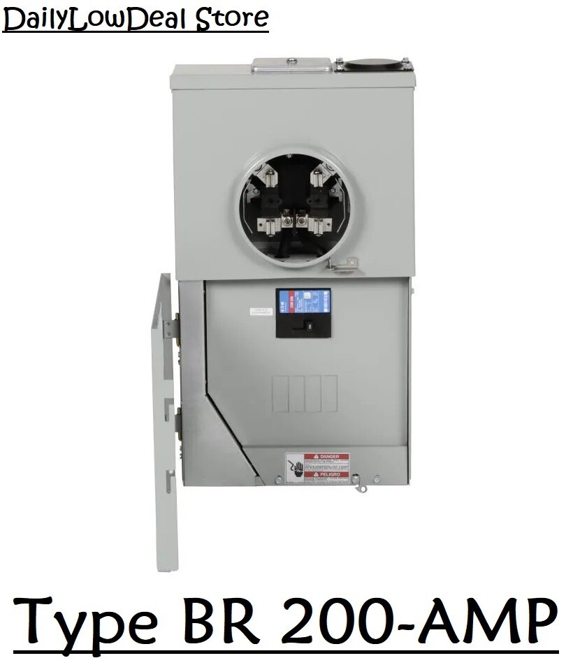 EATON 200 Amp 4-Space 8-Circuit Main Breaker Meter Breaker Panel