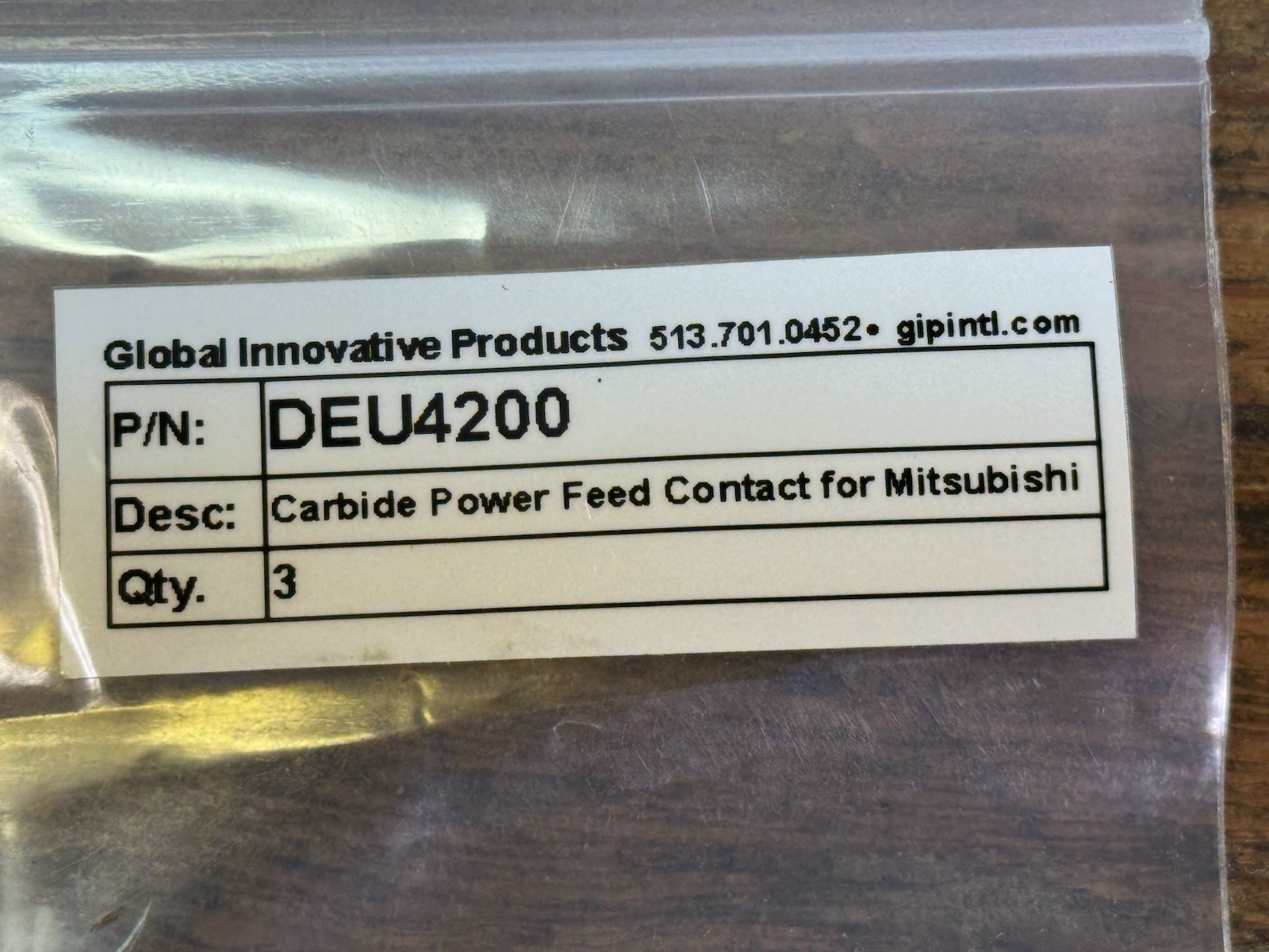 Carbide Power Feed Contact For Mitsubishi OEM # DEU4200