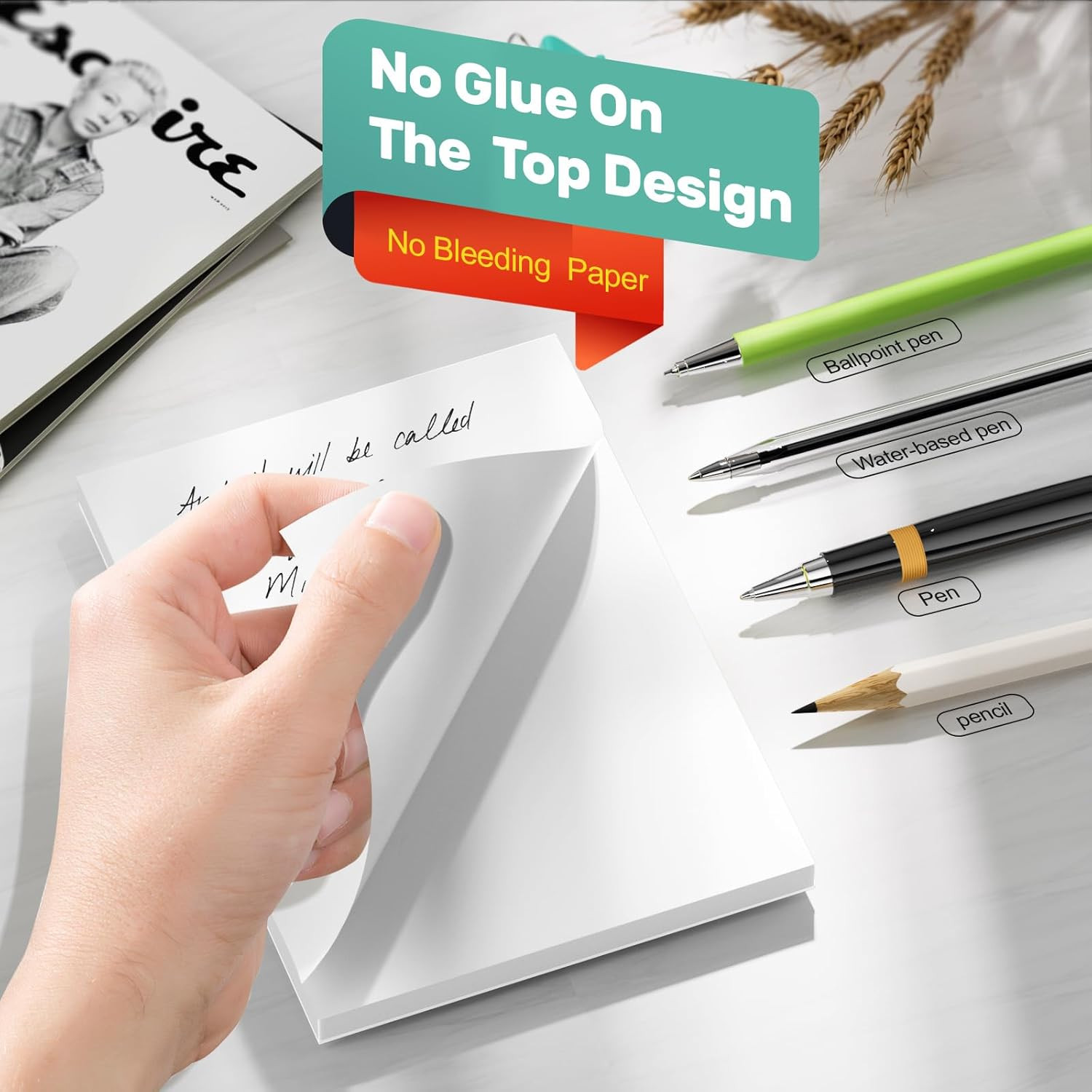 8 Pack 50 Sheets Note Pads Blank Scratch Pads for Office School, 3X6 Inch