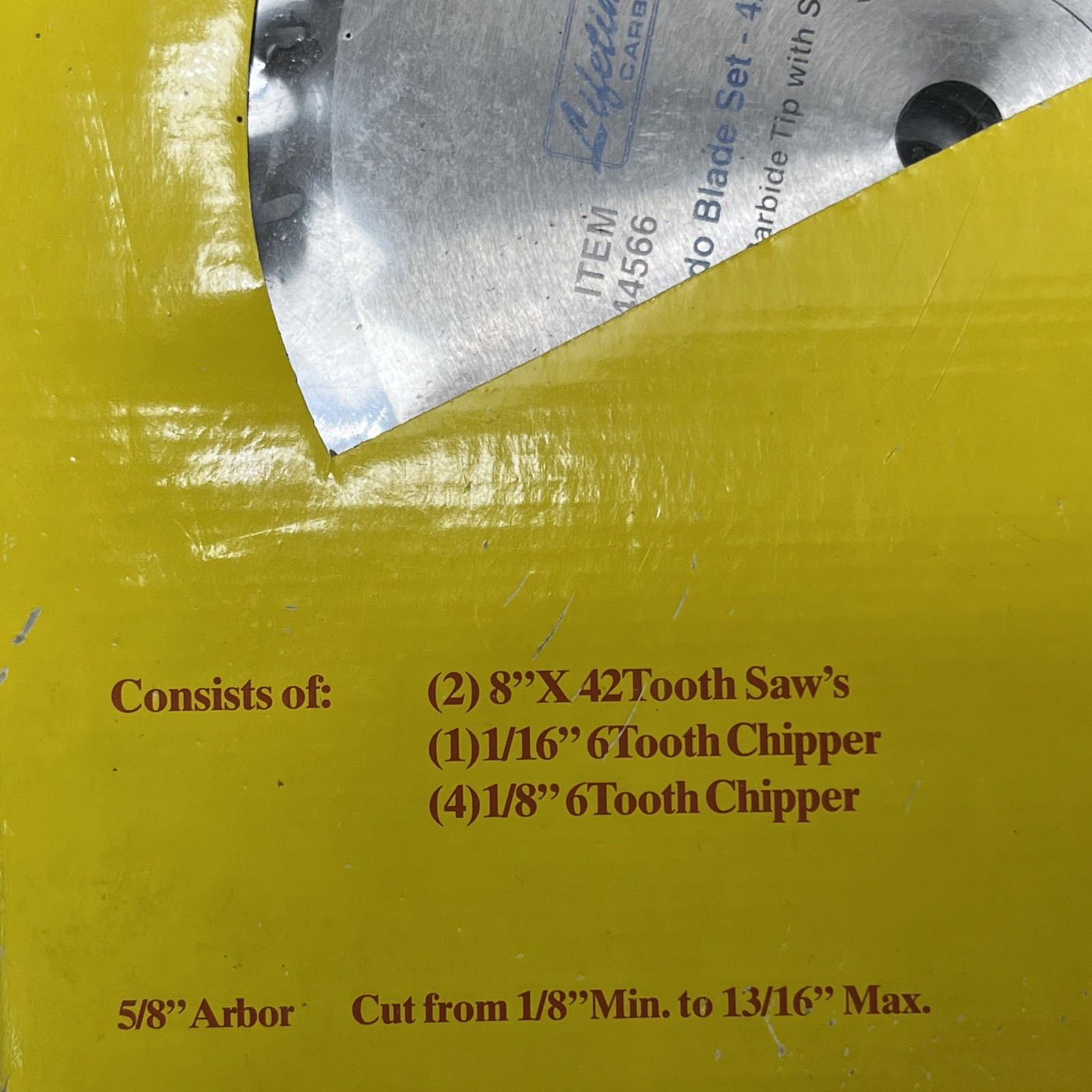 Lifetime Carbide 44566 8″ C2 Tungsten Carbide Tipped 42 Tooth Dado Blade set of7