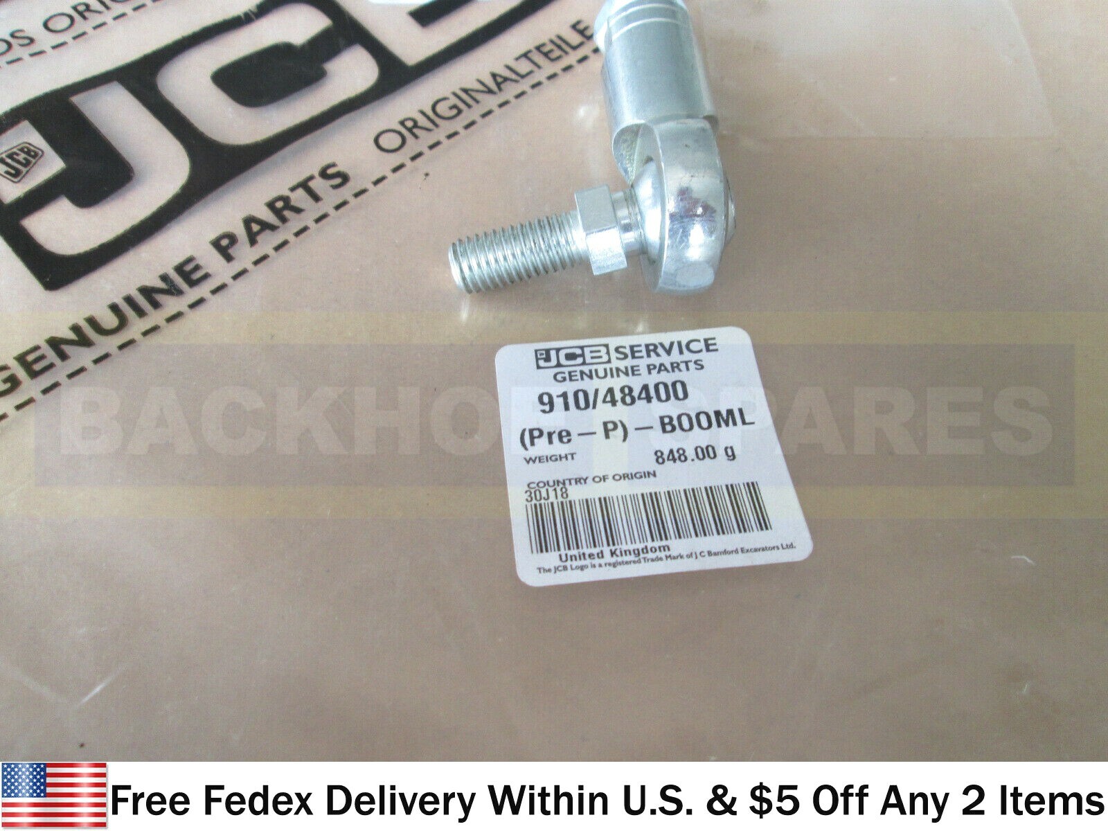 JCB PARTS – GENUINE JCB CABLE LOCK ASSEMBLY BOOM (PART NO. 910/48400)