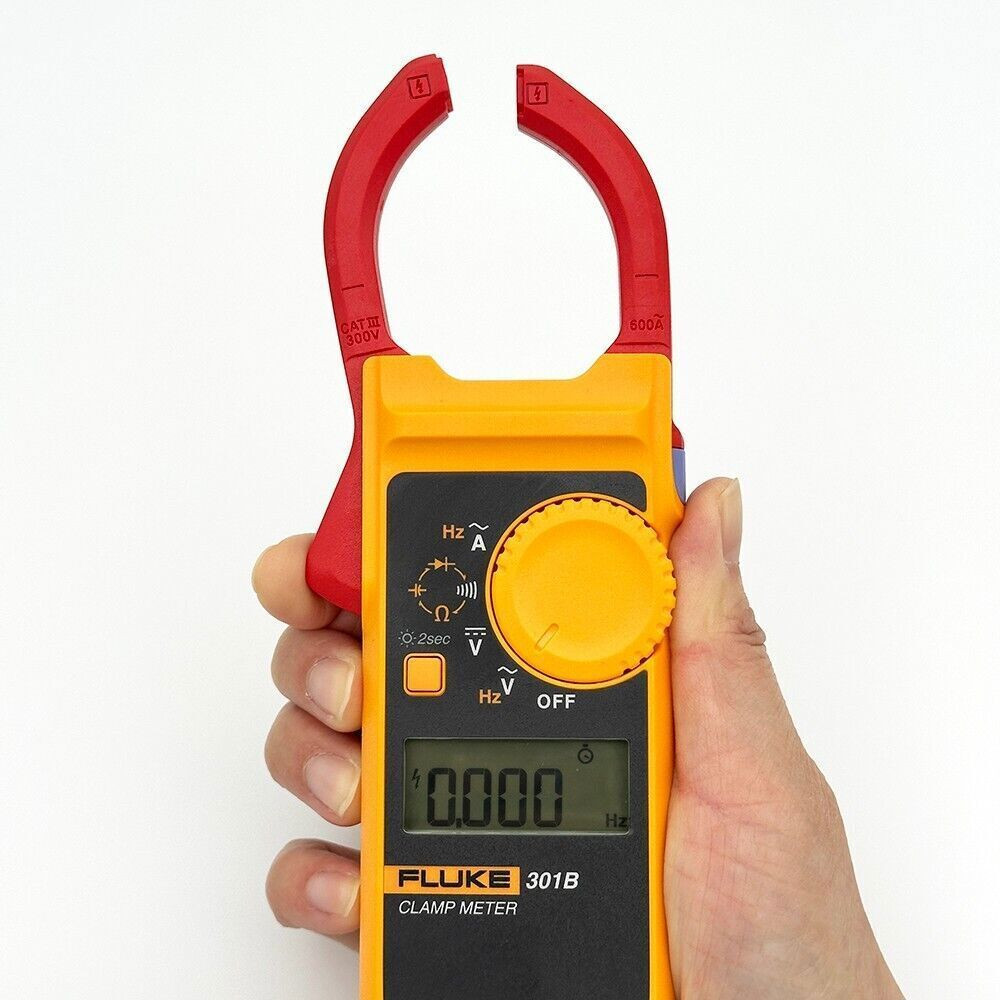 Fluke 301B Clamp Meter AC/DC Volt Current Resistance Frequency Multimeter